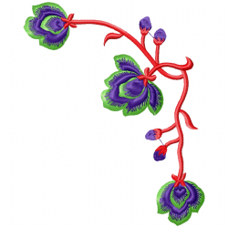 Flowers And Tree Embroidery Design 11 Flowers And Tree Embroidery Design 11
